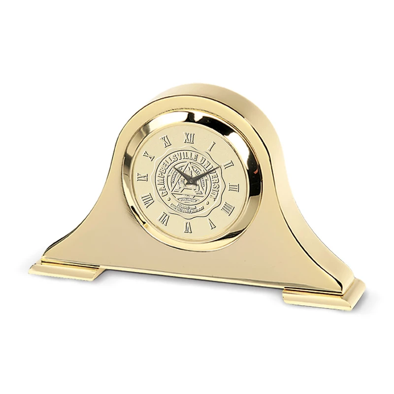 Campbellsville Tigers Gold Napoleon Desk Clock