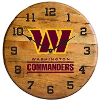 Imperial Washington Commanders Oak Barrel Clock