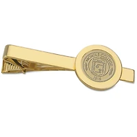 Gold Nichols College Bison Logo Tie Bar
