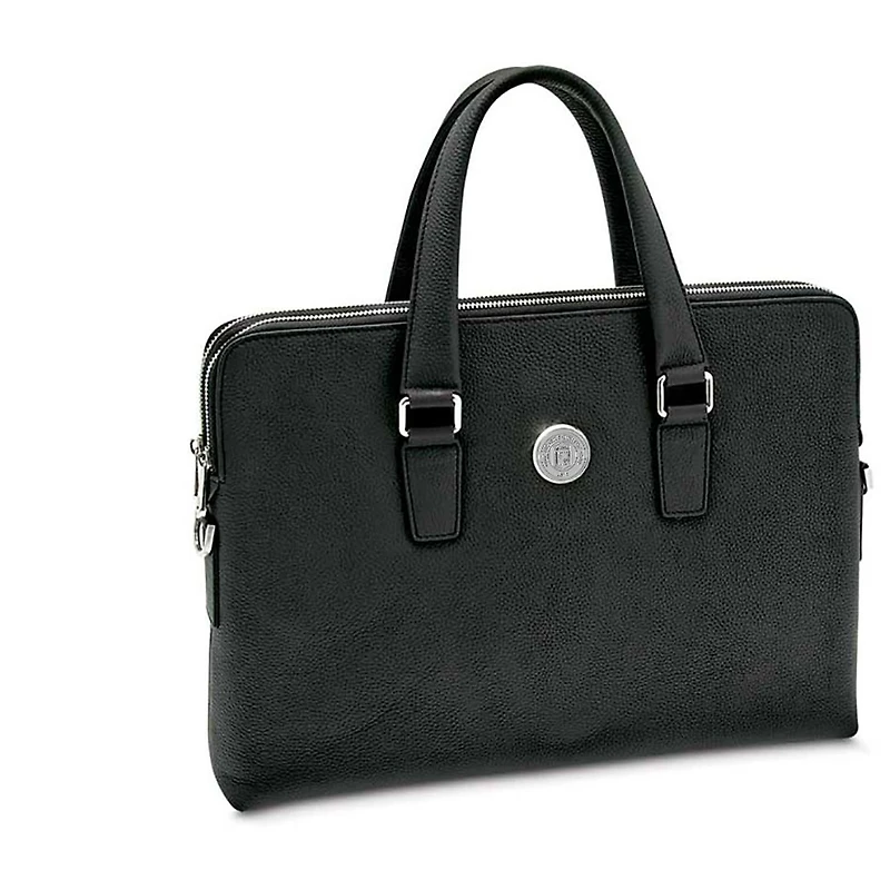 Women's Silver Nichols College Bison Leather Briefcase