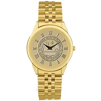 Men's Gold Augsburg University Medallion Rolled Link Bracelet Wristwatch