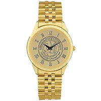 Men's Gold Sonoma State Seawolves Medallion Rolled Link Bracelet Wristwatch
