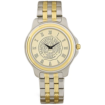 Men's Gold Campbellsville Tigers Two-Tone Medallion Wristwatch