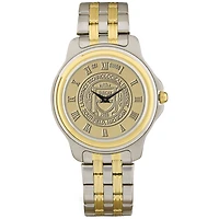 Men's Gold Lawrence Technological University Blue Devils Two-Tone Medallion Wristwatch
