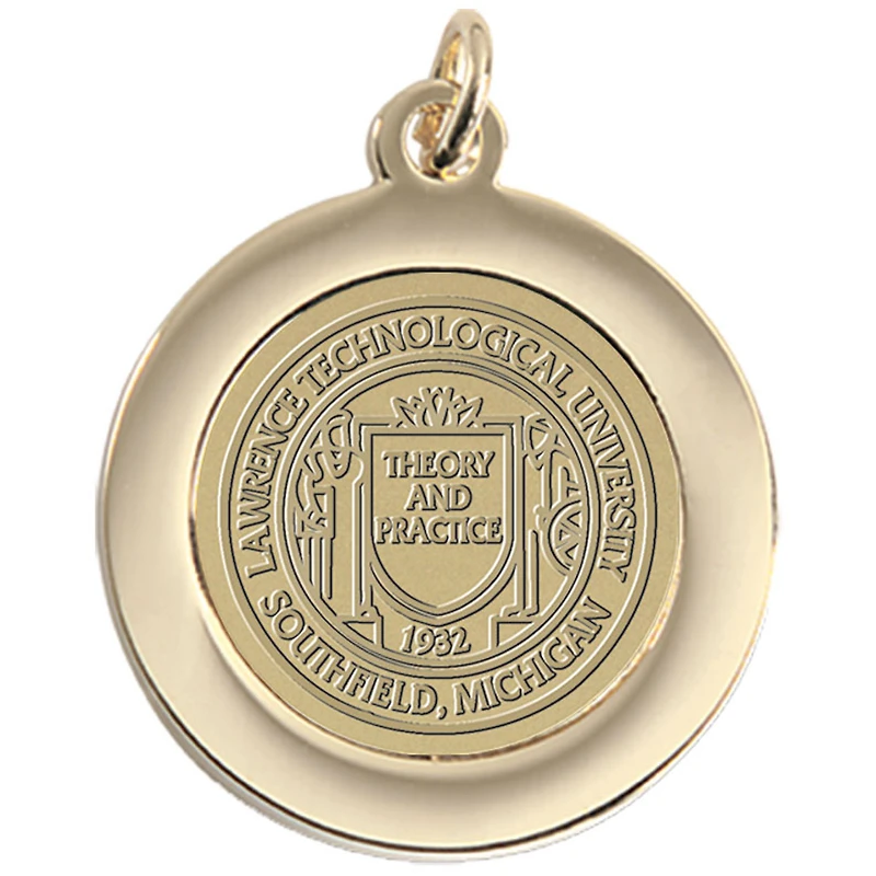 Gold Lawrence Technological University Blue Devils Team Pendant