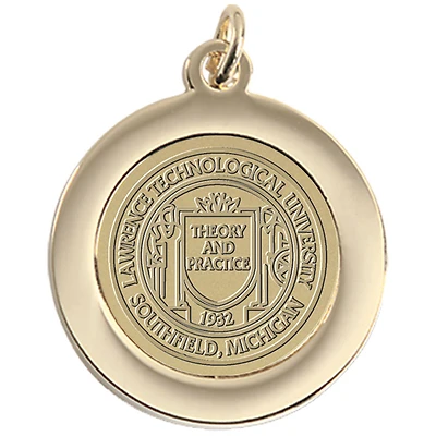 Gold Lawrence Technological University Blue Devils Team Pendant