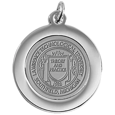 Silver Lawrence Technological University Blue Devils Team Pendant