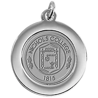 Silver Nichols College Bison Team Pendant
