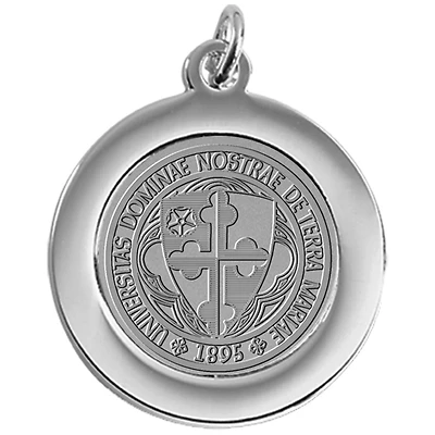 Silver Notre Dame of Maryland Gators Team Pendant