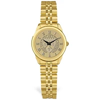 Women's Gold Loras College Duhawks Medallion Rolled Link Bracelet Wristwatch