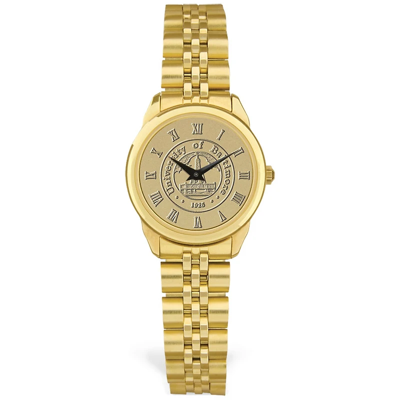Women's Gold UBalt Bees Medallion Rolled Link Bracelet Wristwatch