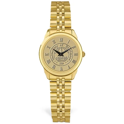 Women's Gold UBalt Bees Medallion Rolled Link Bracelet Wristwatch