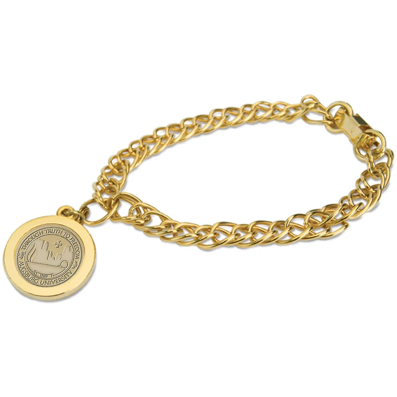 Gold Augsburg University Charm Bracelet