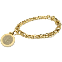 Gold Lawrence Technological University Blue Devils Charm Bracelet