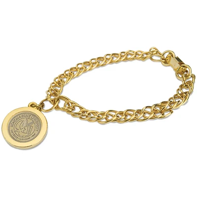 Gold Sonoma State Seawolves Charm Bracelet