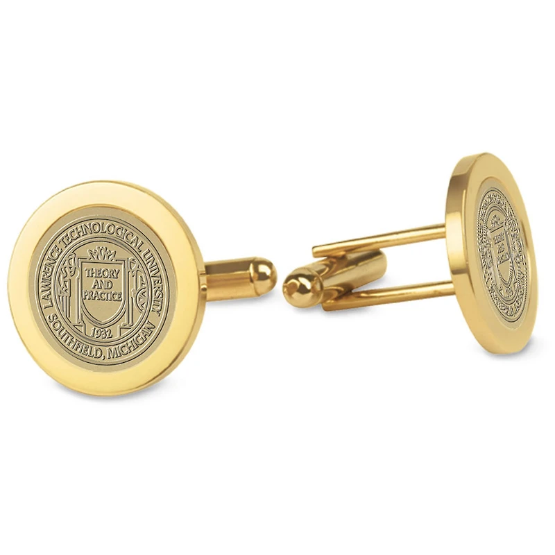 Gold Lawrence Technological University Blue Devils Cufflinks