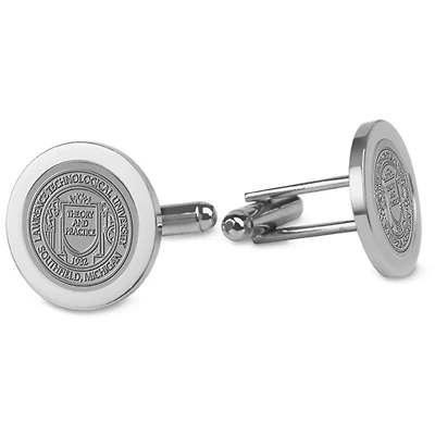 Silver Lawrence Technological University Blue Devils Cufflinks