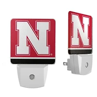 Nebraska Huskers Logo Stripe Design Nightlight 2-Pack