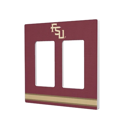 Florida State Seminoles Stripe Design Double Rocker Lightswitch Plate