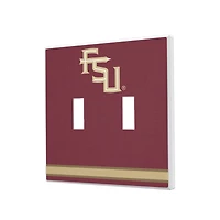 Florida State Seminoles Stripe Design Double Toggle Lightswitch Plate