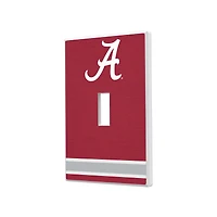 Alabama Crimson Tide Stripe Design Single Toggle Lightswitch Plate