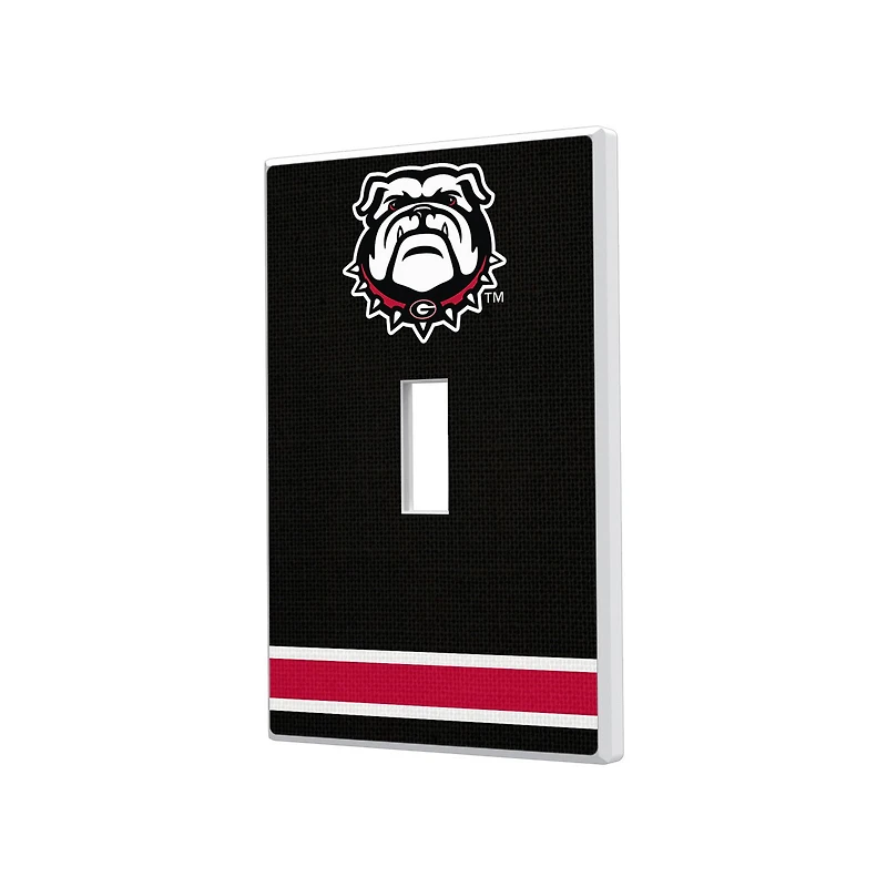 Georgia Bulldogs Stripe Design Single Toggle Lightswitch Plate