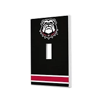 Georgia Bulldogs Stripe Design Single Toggle Lightswitch Plate