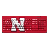 Nebraska Huskers Primary Logo Solid Design Wireless Keyboard