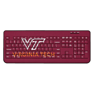 Virginia Tech Hokies Solid Design Wireless Keyboard