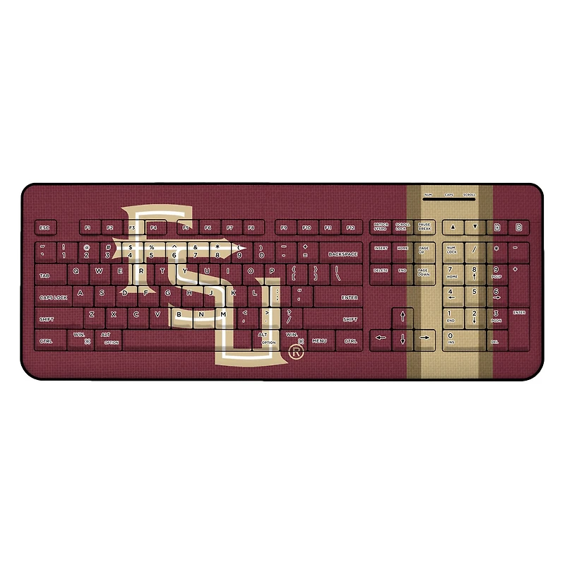 Florida State Seminoles Stripe Design Wireless Keyboard