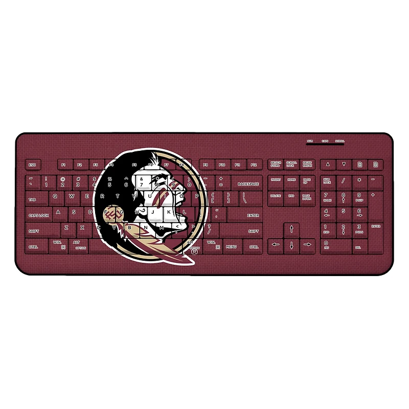 Florida State Seminoles Primary Logo Solid Design Wireless Keyboard