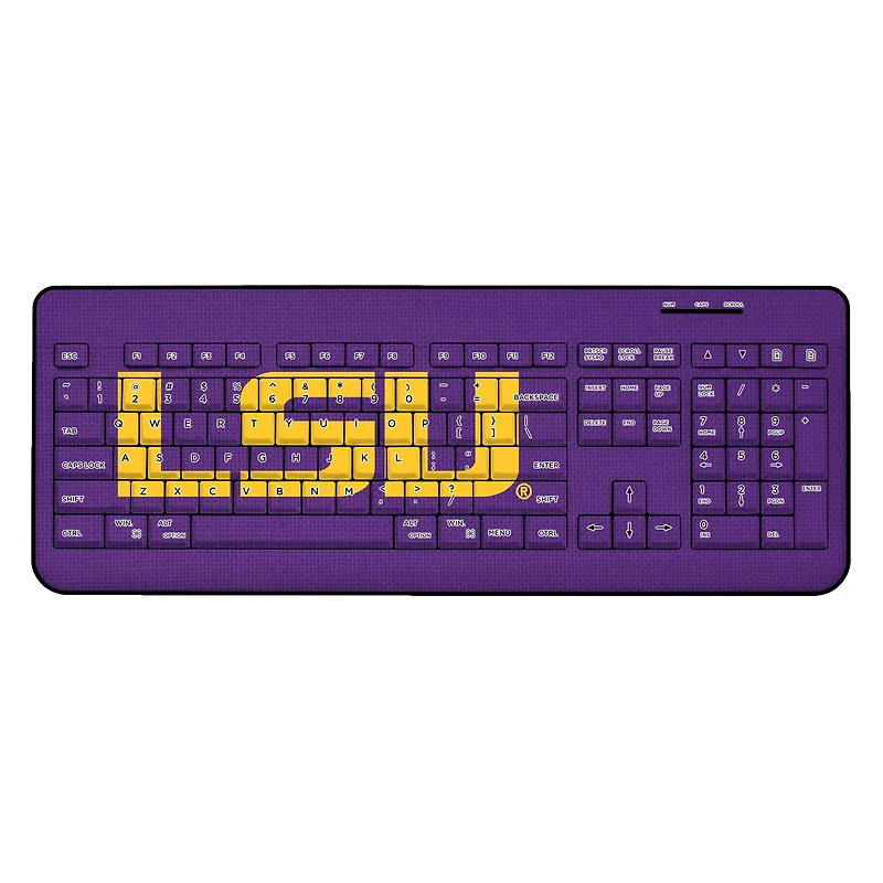 LSU Tigers Solid Design Wireless Keyboard