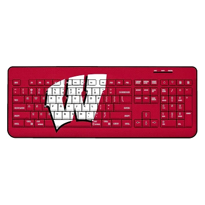 Wisconsin Badgers Solid Design Wireless Keyboard
