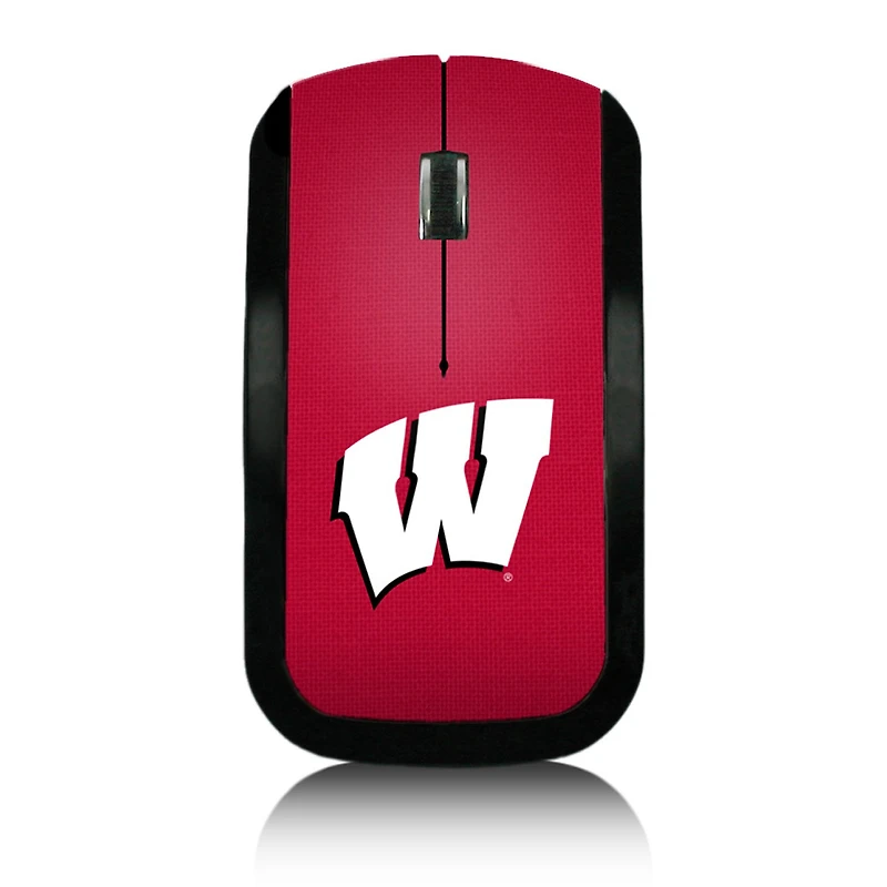 Wisconsin Badgers Solid Design Wireless Mouse