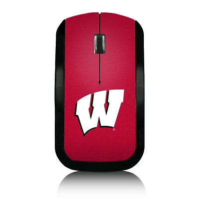 Wisconsin Badgers Solid Design Wireless Mouse