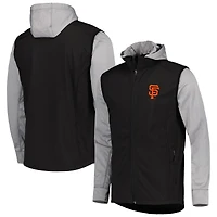 Men's Dunbrooke Black/Heather Gray San Francisco Giants Alpha Full-Zip Jacket