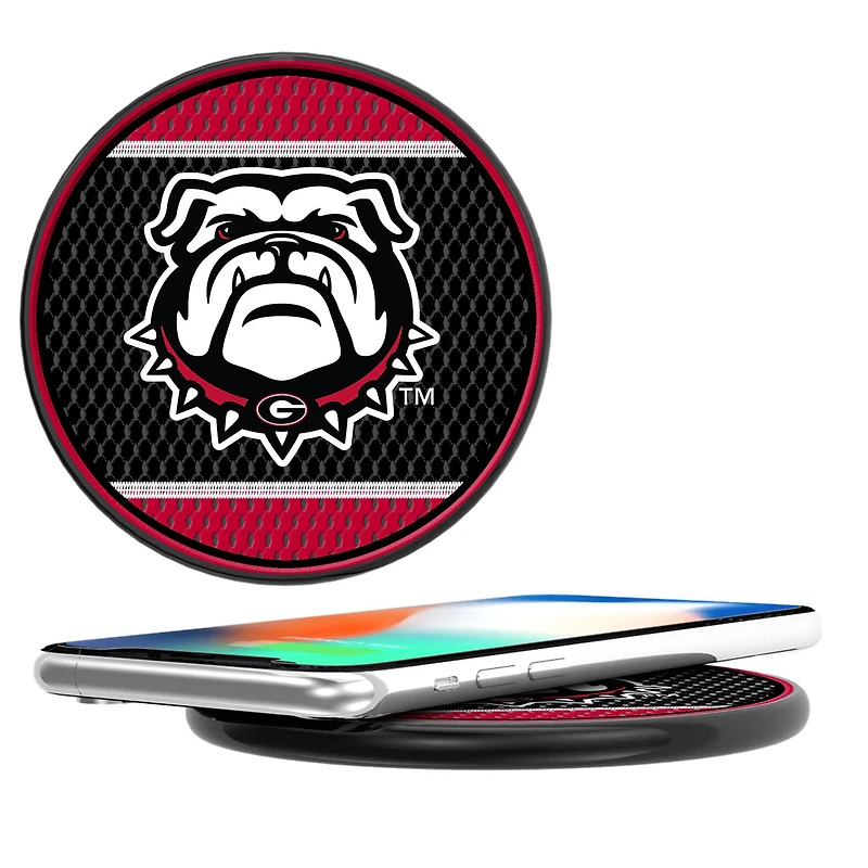 Georgia Bulldogs Secondary Logo 10-Watt Mesh Design Wireless Charger