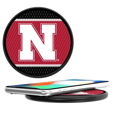 Nebraska Huskers Primary Logo 10-Watt Mesh Design Wireless Charger