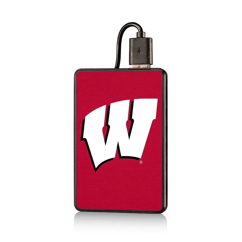 Wisconsin Badgers 2500mAh Solid Design Credit Card Powerbank