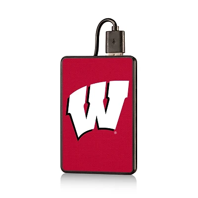 Wisconsin Badgers 2500mAh Solid Design Credit Card Powerbank