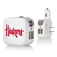 Nebraska Huskers Secondary Logo USB Charger
