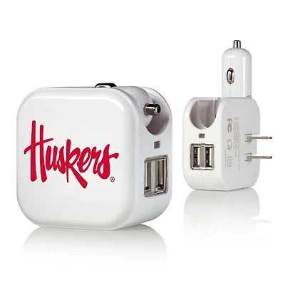 Nebraska Huskers Secondary Logo USB Charger
