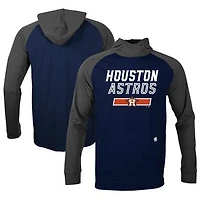 Men's Levelwear Navy/Charcoal Houston Astros Uproar Undisputed Pullover Hoodie