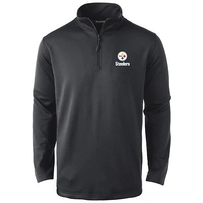 Men's Dunbrooke Black Pittsburgh Steelers All-Star Tech Quarter-Zip Top