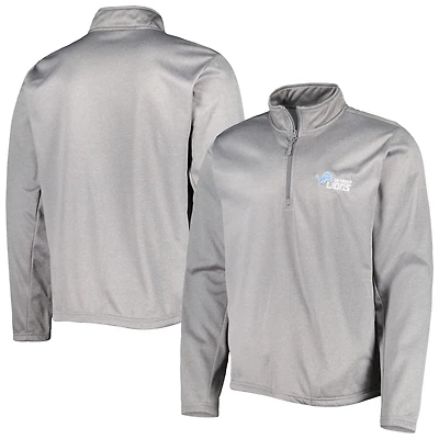 Men's Dunbrooke Heather Gray Detroit Lions All-Star Tech Quarter-Zip Top