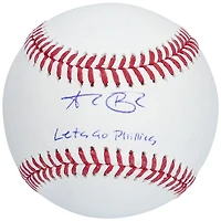 Alec Bohm Philadelphia Phillies Autographed Baseball with "Let's Go Phillies" Inscription