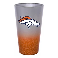Denver Broncos 16oz. Crackle Pint Glass