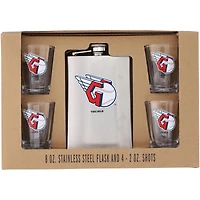 Cleveland Guardians 8oz. Stainless Steel Flask & 2oz. Shot Glass Set