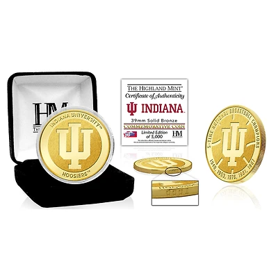 Highland Mint Indiana Hoosiers 5-Time Basketball National Champions Bronze Mint Coin