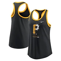 Women's Nike Black Pittsburgh Pirates Tech Tri-Blend Tank Top